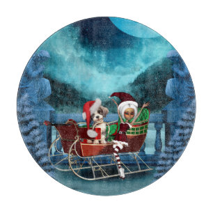 Tabla De Cortar Navidades ampulosos y elfos