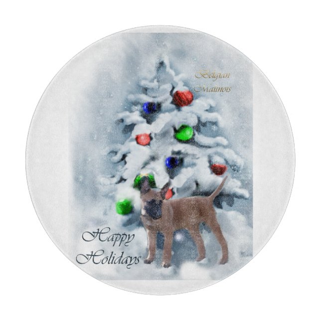 Tabla De Cortar Navidades belgas de Malinois (Anverso)