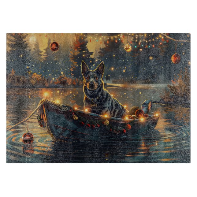 Tabla De Cortar Navidades de Blue Heeler (Anverso)