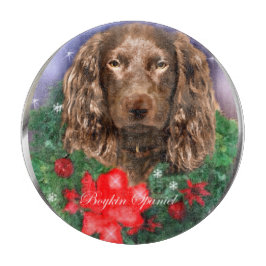 Tabla De Cortar Navidades de Boykin Spaniel