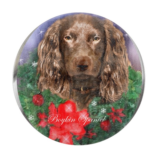 Tabla De Cortar Navidades de Boykin Spaniel (Anverso)