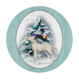 Tabla De Cortar Navidades de Bull Terrier