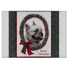 Tabla De Cortar Navidades de Bulldog de Francia