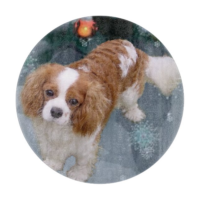 Tabla De Cortar Navidades de Cavalier King Charles Spaniel (Anverso)