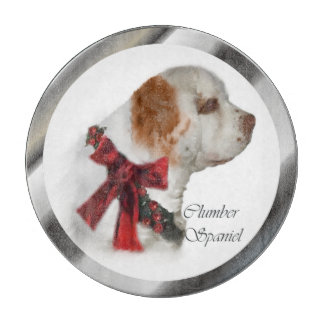 Tabla De Cortar Navidades de Clumber Spaniel