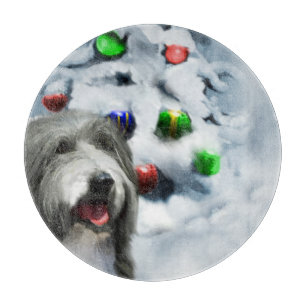 Tabla De Cortar Navidades de Collie con barba