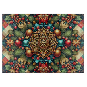 Tabla De Cortar Navidades de colores clásicos y vintage