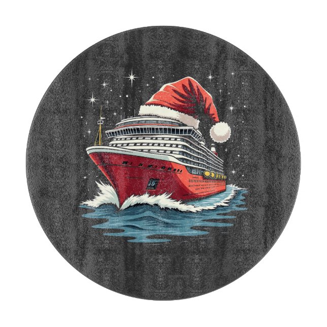 Tabla De Cortar Navidades de crucero para familias con  de juego (Anverso)