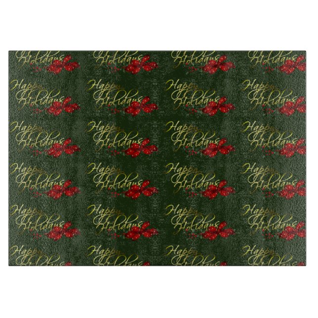 Tabla De Cortar Navidades de Felices Fiestas (Anverso)