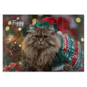 Tabla De Cortar Navidades de gato forestal noruego Meowy personali
