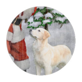Tabla De Cortar Navidades de Golden Retriever