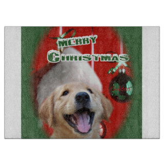Tabla De Cortar Navidades de Golden Retriever