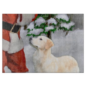 Tabla De Cortar Navidades de Golden Retriever
