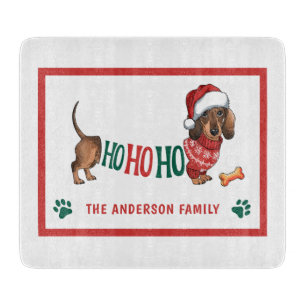 Tabla De Cortar NAVIDADES de HO-HO-HO DACHSHUND