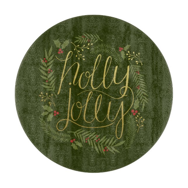 Tabla De Cortar Navidades de Holly Jolly (Anverso)
