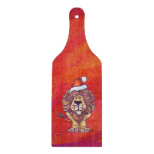 Tabla De Cortar Navidades De León En Rojo