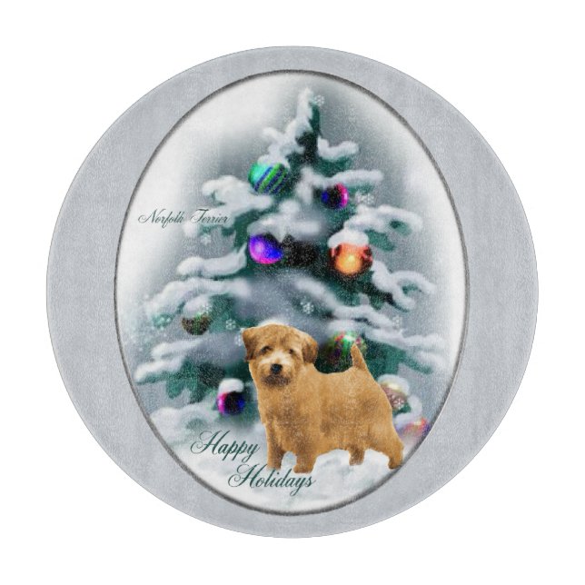 Tabla De Cortar Navidades de Norfolk Terrier (Anverso)