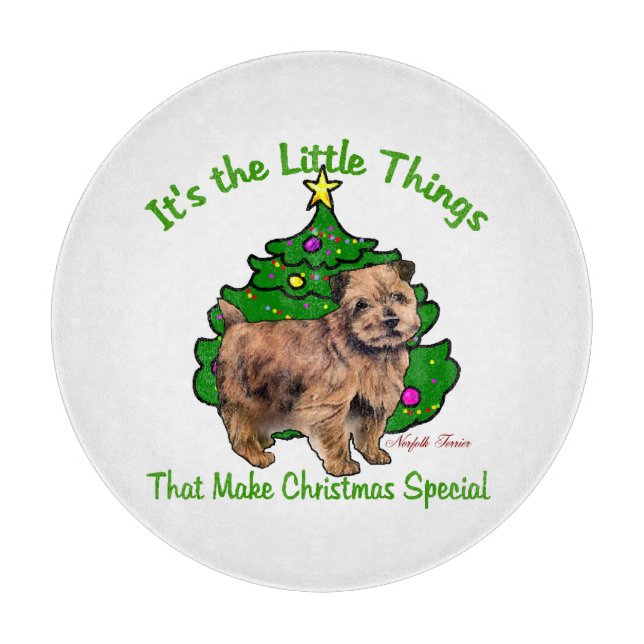 Tabla De Cortar Navidades de Norfolk Terrier (Anverso)