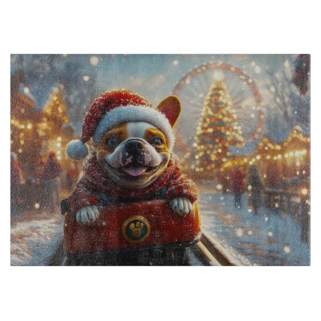 Tabla De Cortar Navidades de Pascua de Perro Bull Terrier (Anverso)