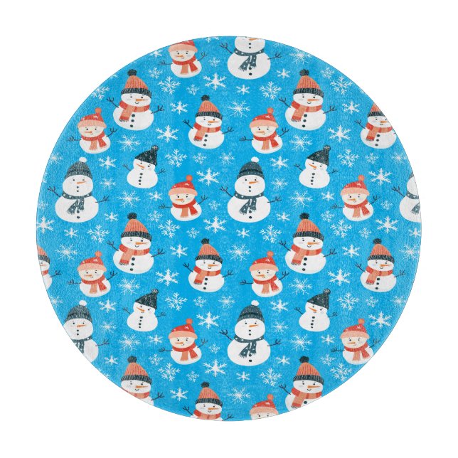 Tabla De Cortar Navidades de patrón sin foco de Snowflake (Anverso)