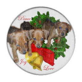 Tabla De Cortar Navidades de Pinscher Puppies alemanes