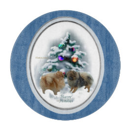 Tabla De Cortar Navidades de Pomerania