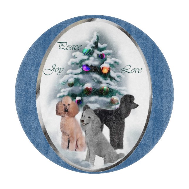 Tabla De Cortar Navidades de Poodle Lovers (Anverso)