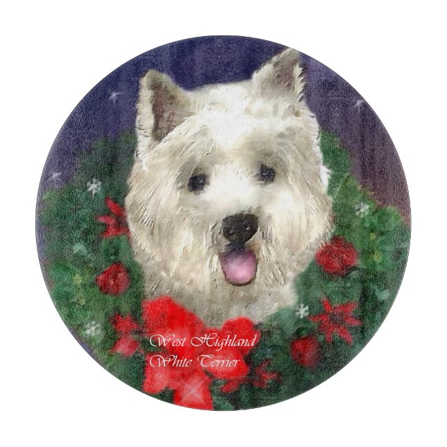 Tabla De Cortar Navidades de West Highland White Terrier (Anverso)