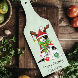 Tabla De Cortar Navidades divertidos Calico Cat