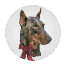 Tabla De Cortar Navidades Doberman Pinscher