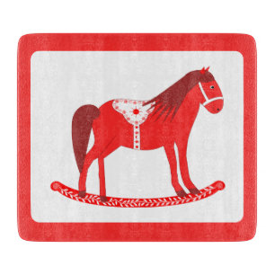 Tabla De Cortar Navidades escandinavos rodando caballo