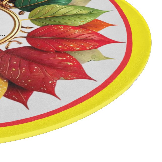 Tabla De Cortar "Navidades festivos brillan" (Borde)
