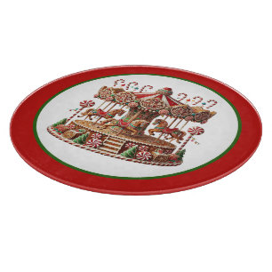 Tabla De Cortar Navidades festivos carrusel de pan de jengibre