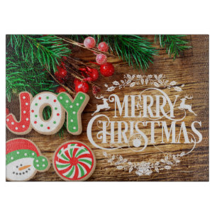 Tabla De Cortar Navidades galletas divertidas Placa de corte de va