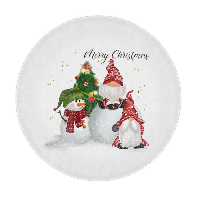 Tabla De Cortar Navidades Gnomes (Anverso)