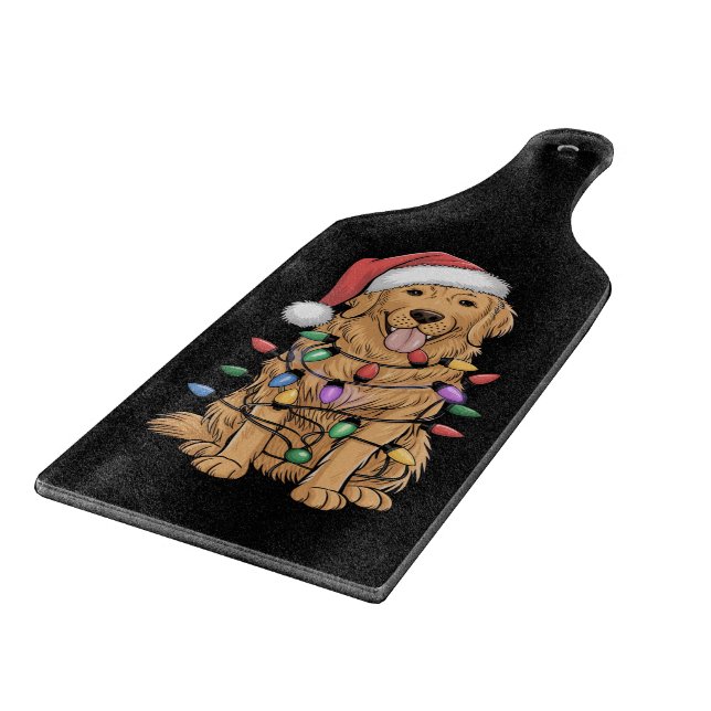 Tabla De Cortar Navidades Golden Retriever Dog Lover Regalo a Mamá (Borde)