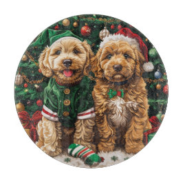 Tabla De Cortar Navidades Goldendoodle Puppy Dogs