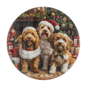 Tabla De Cortar Navidades Goldendoodle Puppy Dogs