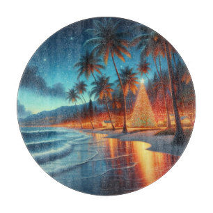 Tabla De Cortar Navidades hawaianos/tropicales
