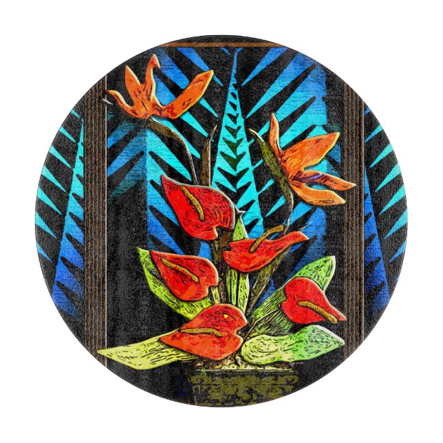 Tabla De Cortar Navidades hawianos Bouquet Charcuterie Board (Anverso)