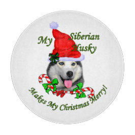 Tabla De Cortar Navidades Husky Siberiano