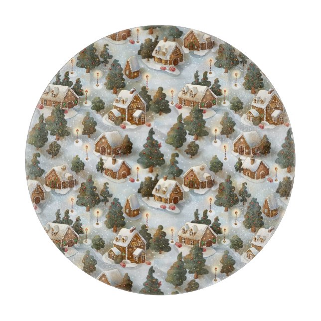 Tabla De Cortar Navidades interminables Gingerbread Village (Anverso)