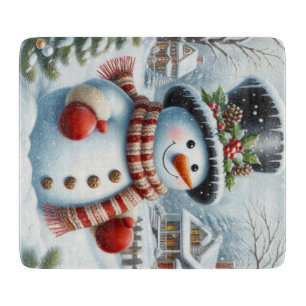Tabla De Cortar Navidades lindos, vintage/caprichosos/snowman inve