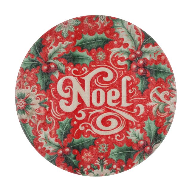 Tabla De Cortar Navidades Noel Red & Green (Anverso)