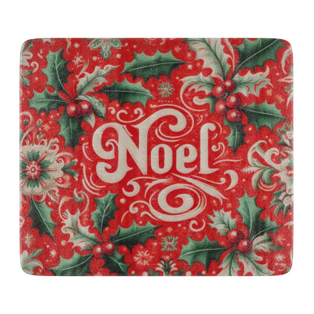Tabla De Cortar Navidades Noel Red & Green (Anverso)