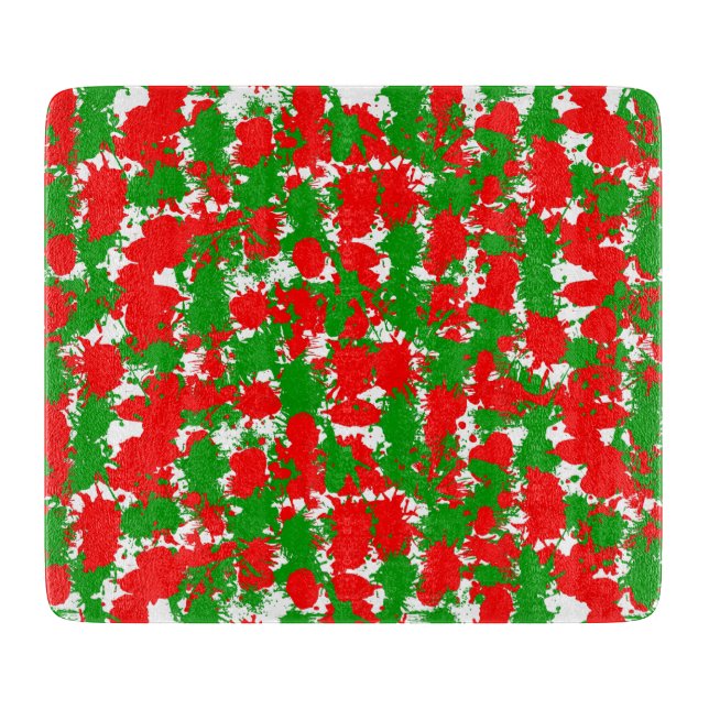 Tabla De Cortar Navidades Paint Splatter (Anverso)