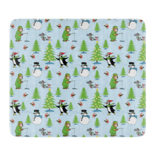 Tabla De Cortar Navidades patinando en pingüino y pescador de osos
