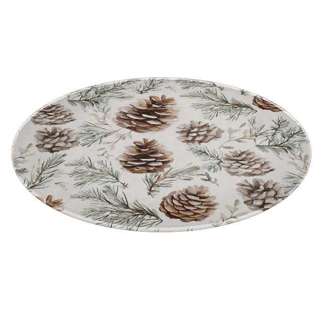 Tabla De Cortar Navidades Pine Cones (Borde)