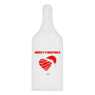 Tabla De Cortar Navidades Placa de corte de vidrio Santa Heart