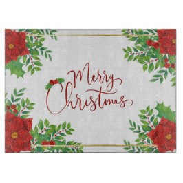 Tabla De Cortar Navidades Poinsettias